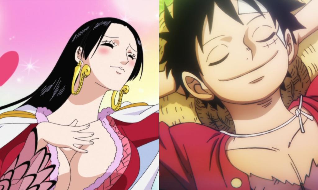 Boa Hancock and Luffy