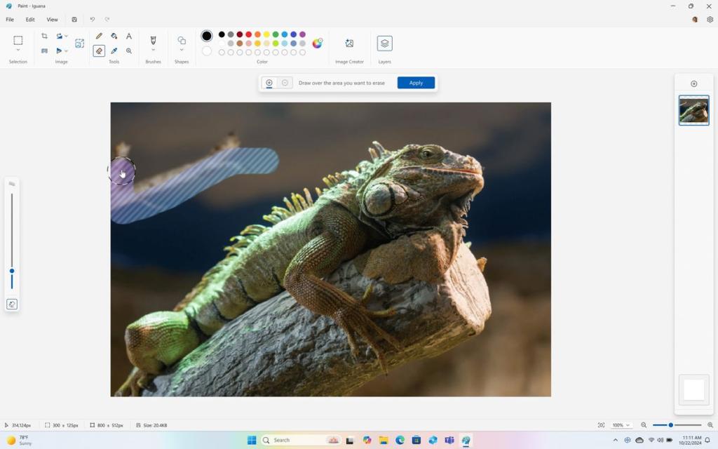 Microsoft Paint AI features