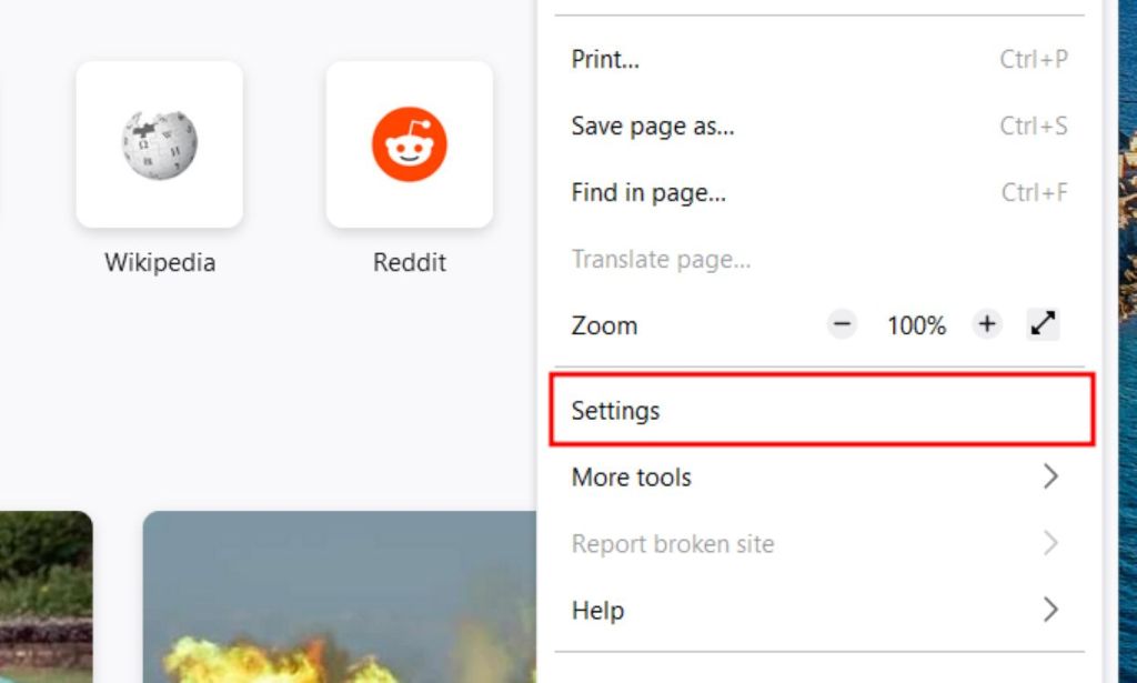 Open Firefox Settings