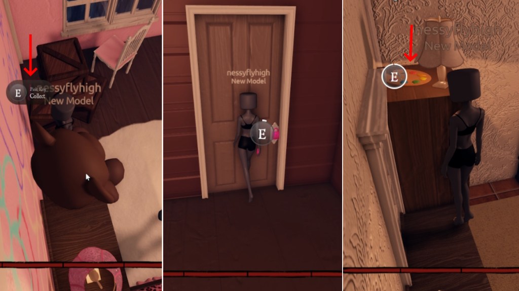 Pink key and palette location