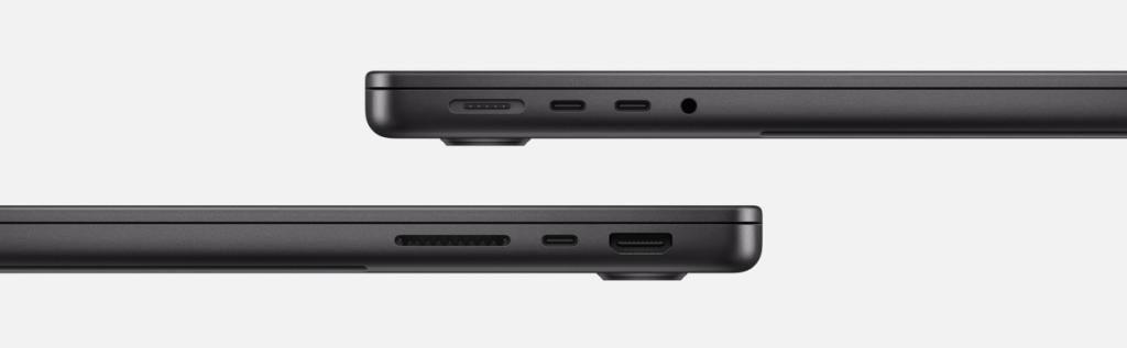 Ports on the new M4 MacBook Pro