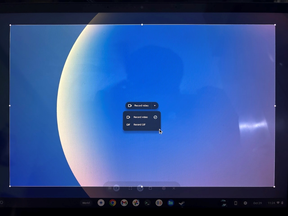 Record GIF - hidden chromeos feature