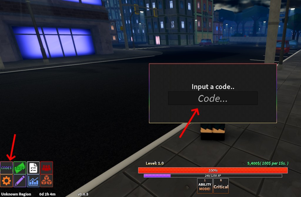 Redeem Unusual codes in-game