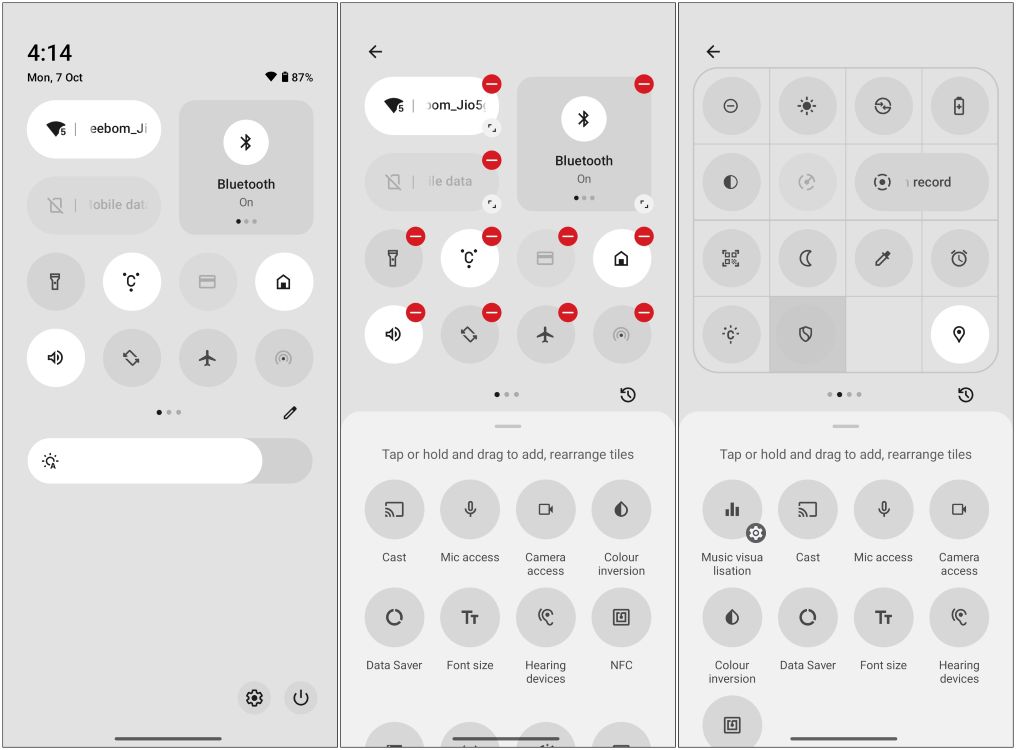 Redesigned Quick Settings Nothing OS 3.0