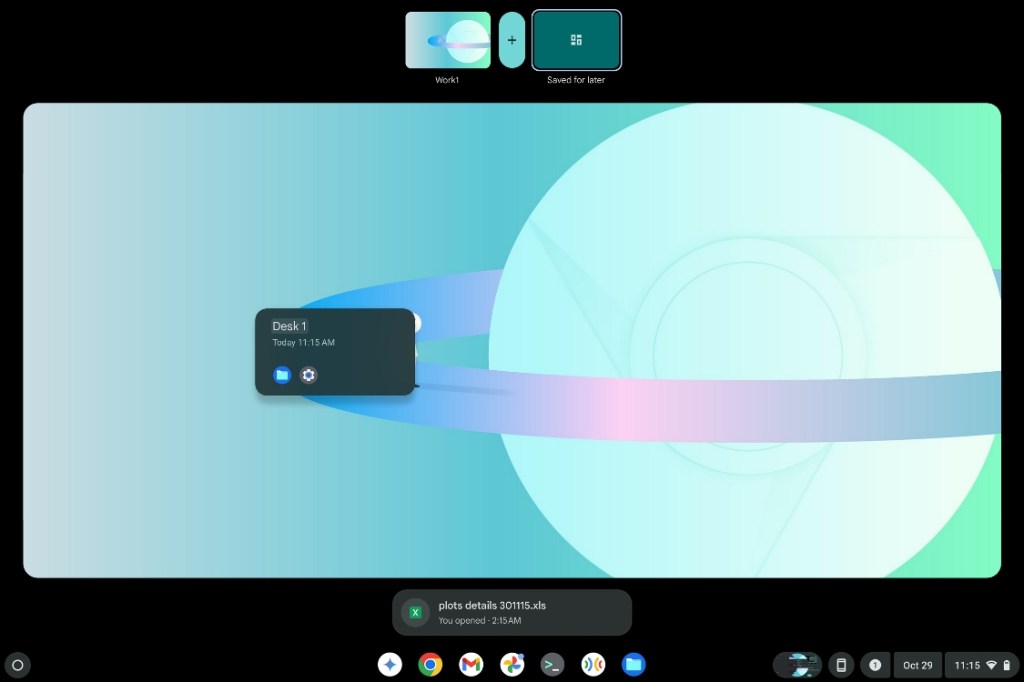 Save Desk - hidden chromeOS features