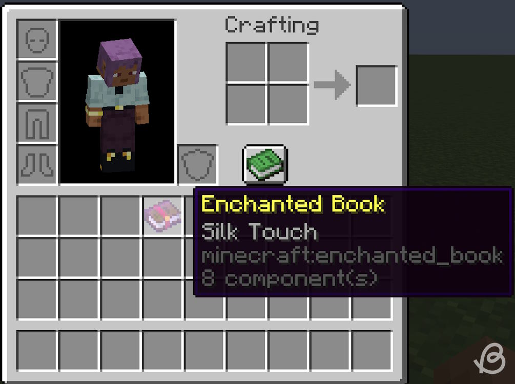 Silk touch enchanted book