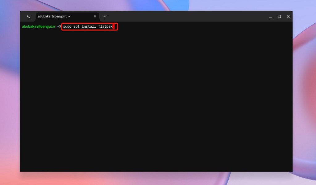 Sudo apt install flatpak