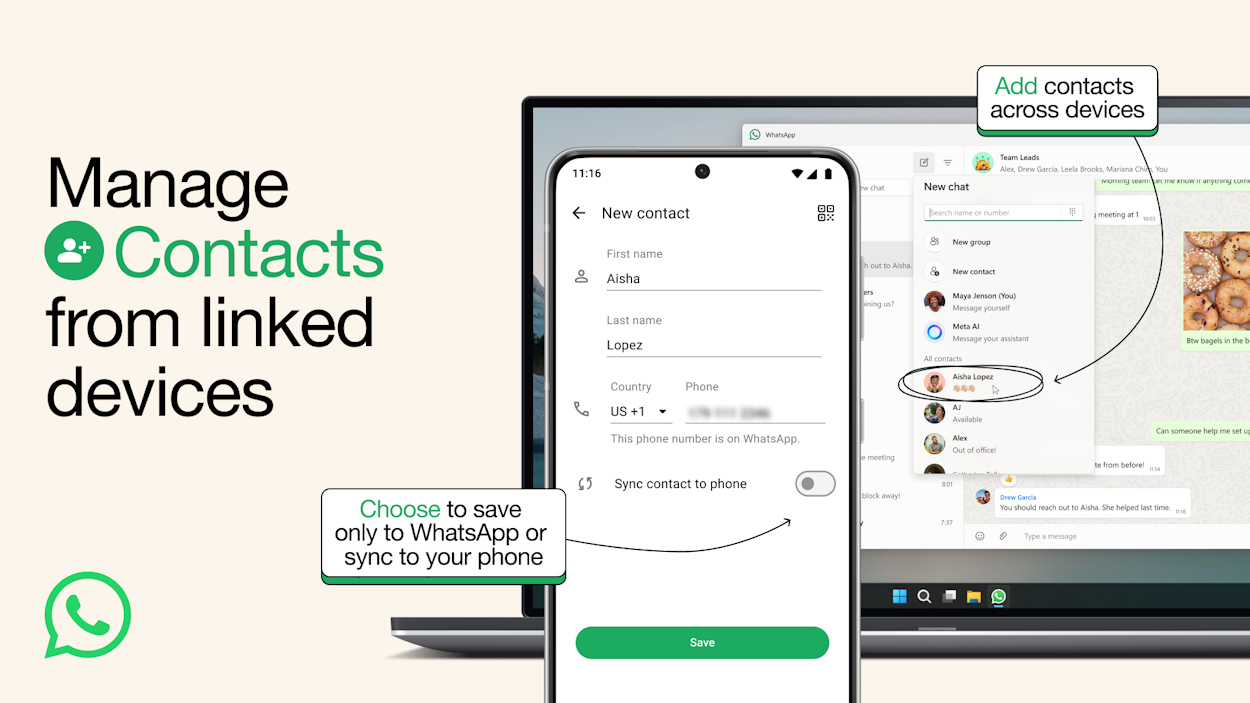 Sync contact to WhatsApp