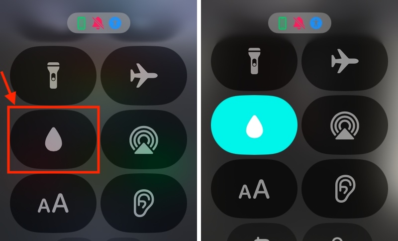 Turn on water Lock on Apple Watch