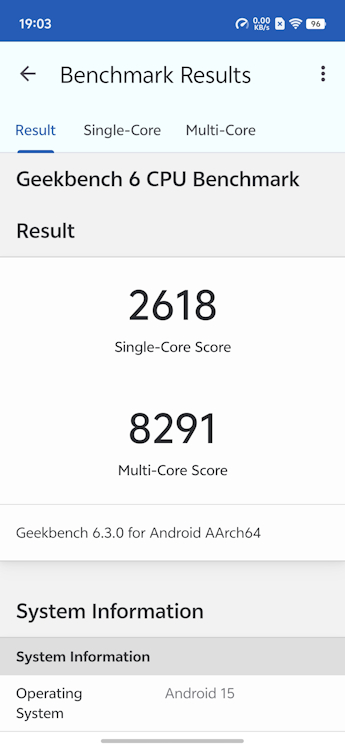 Vivo X200 Pro Mini Geekbench