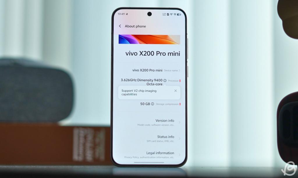 Vivo X200 Pro Mini specs page