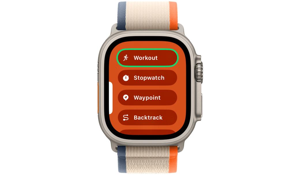 Action Button quick menu in Apple Watch Ultra and Ultra 2