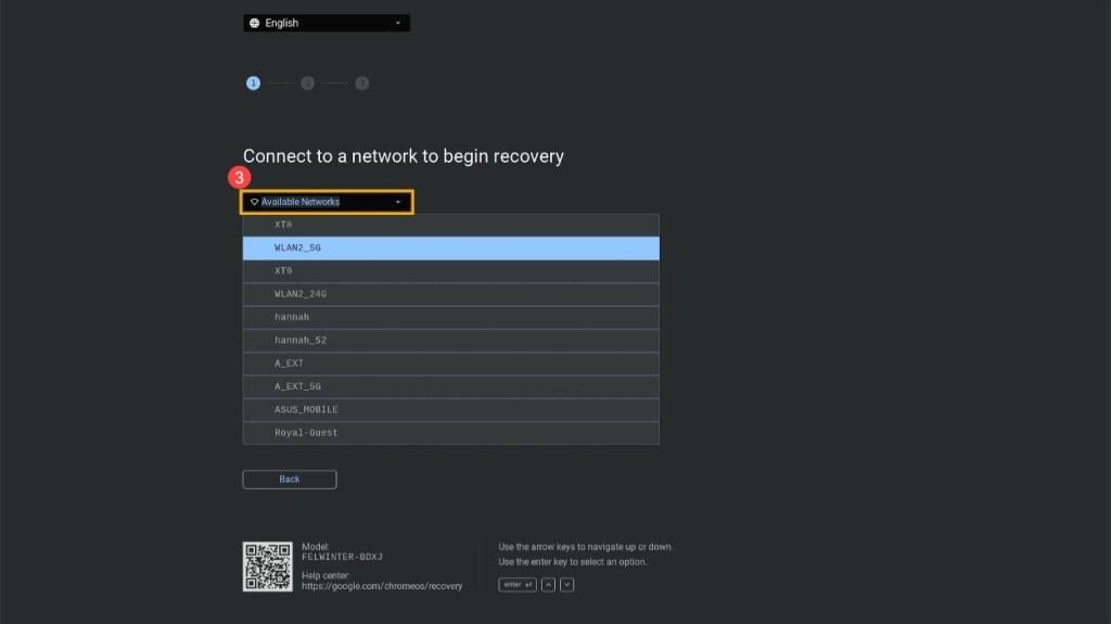 connect to wi-fi to recover your chromebook