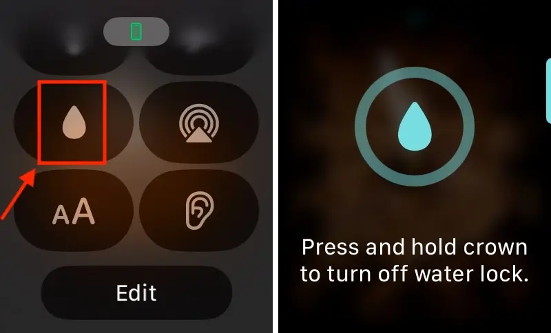 Eject water from Apple Watch