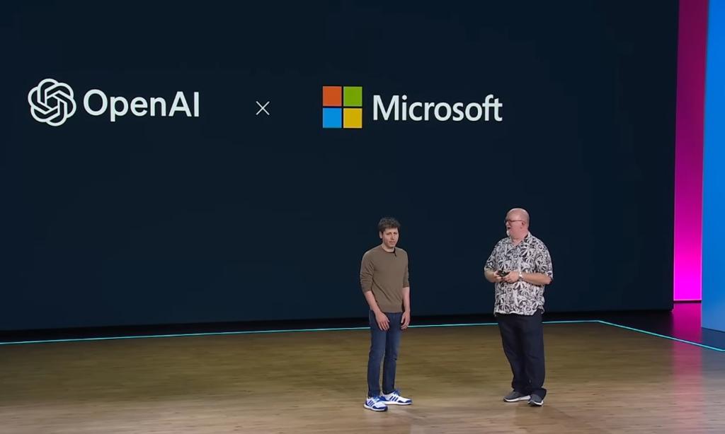 sam altman at microsoft build 2024 keynote with kevin scott