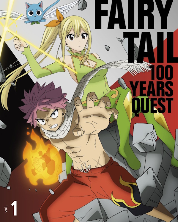 Natsu and Lucy in Fairy Tail 100 Year Quest anime poster.