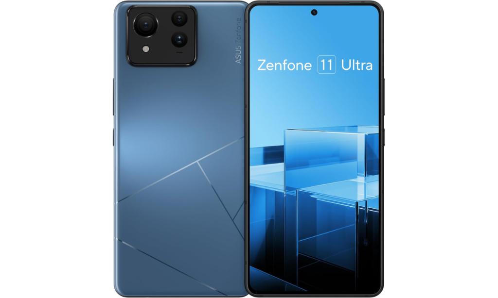 ASUS Zenfone 11 Ultra Skyline Blue front and back design