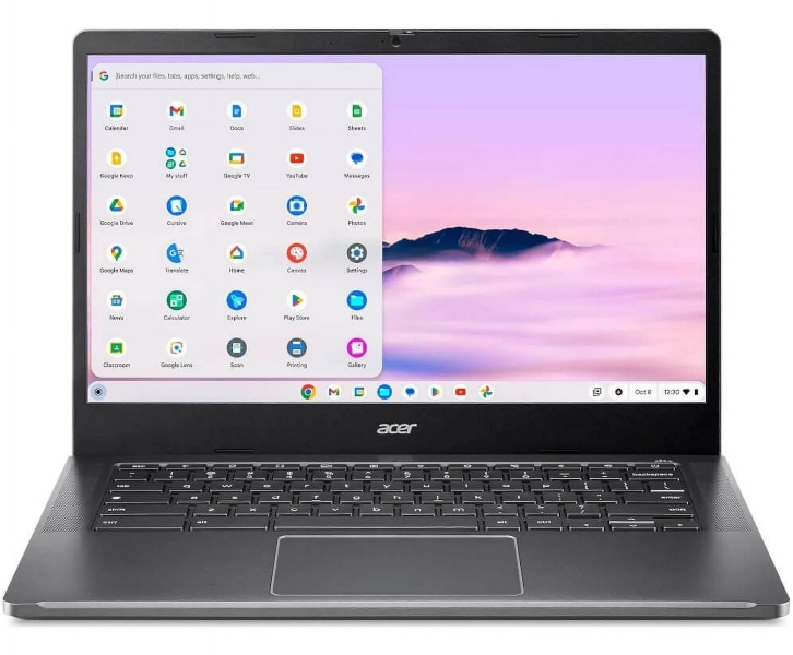 Acer Chromebook Plus 514's Product image with a white background