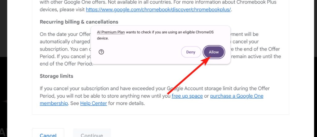 Allow popup to check if Chromebook is eligible