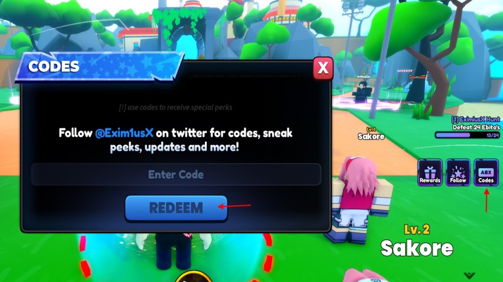 Anime Shadow codes redeem new option