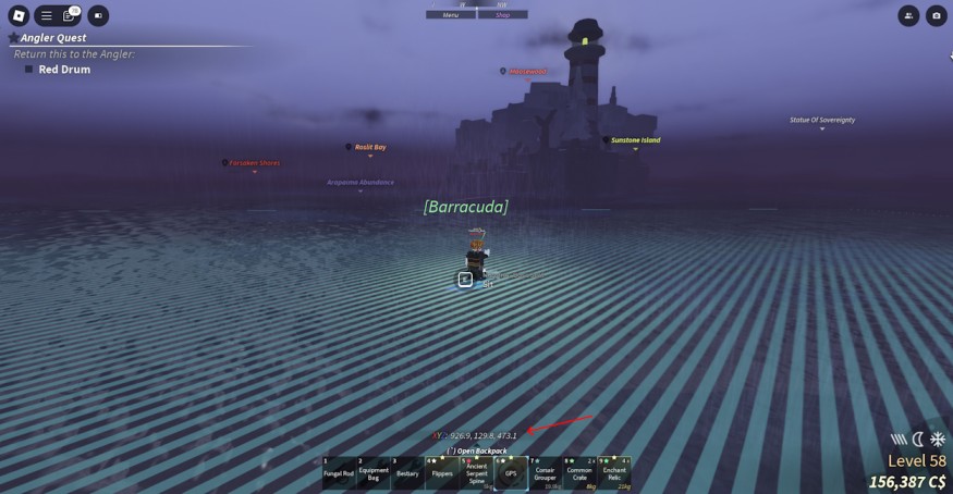 How To Catch Barracuda In Fisch Roblox Beebom Barracuda Location In Fisch