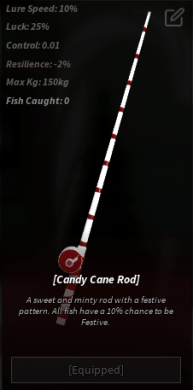 Candy Cane Rod Stats Fisch