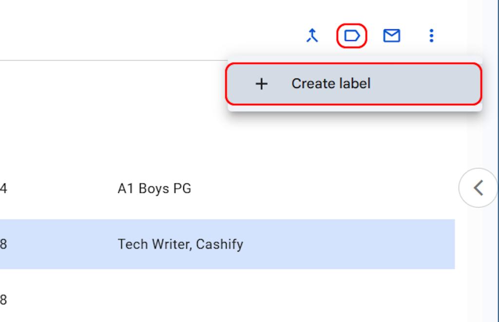 Create label on Google Contacts