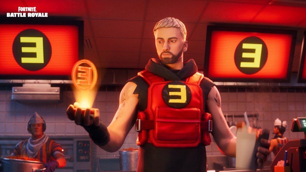 Eminem in Mom's Spaghetti Fortnite