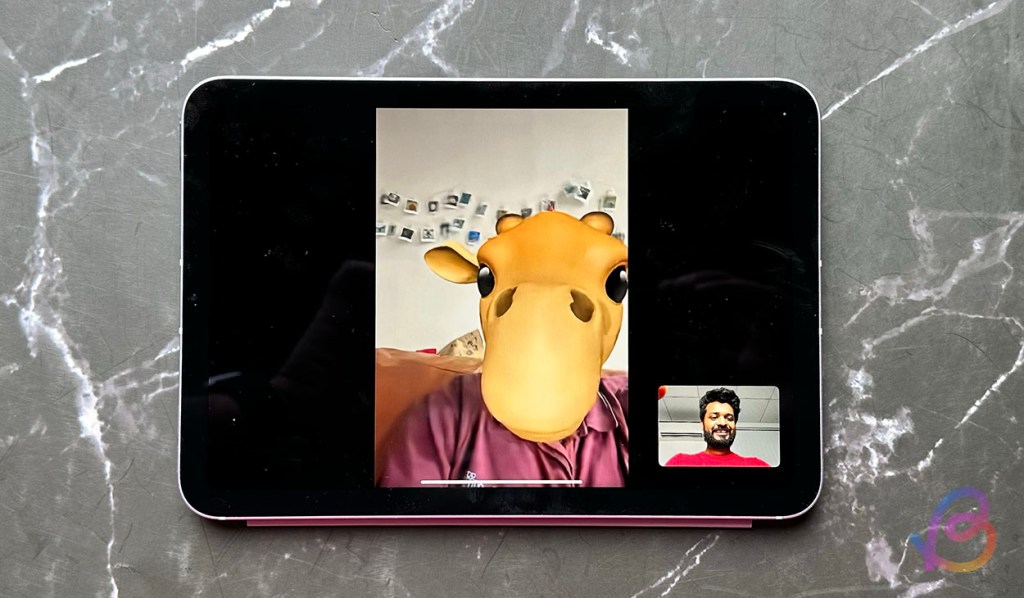 Taking a FaceTime call on iPad mini 7