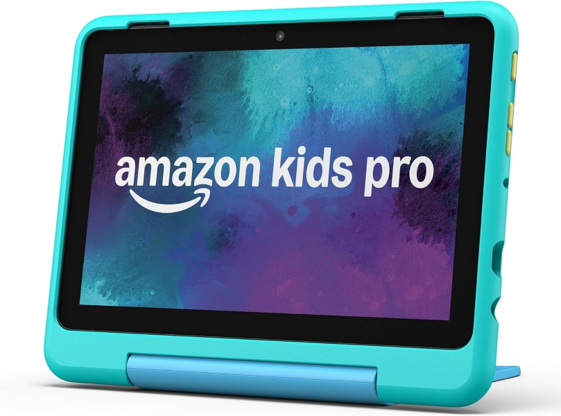 fire HD 8 kids pro tablet in teal colorway