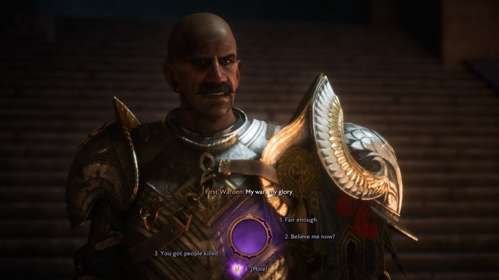 First Warden in Dragon Age Veilguard