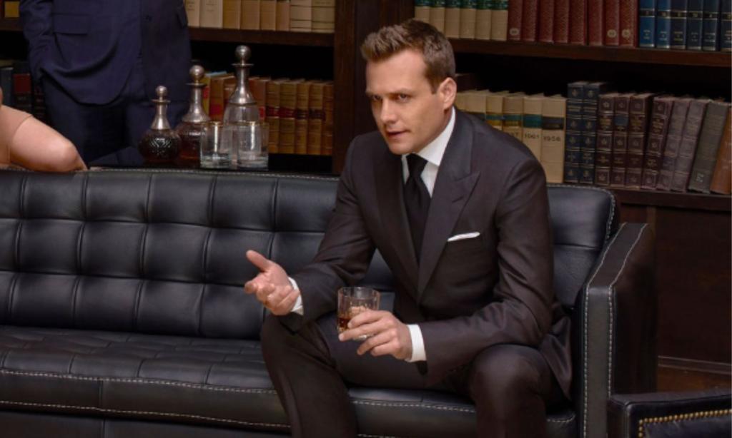 Gabriel Macht as Harvey Spector at a promotional photoshoot for Suits