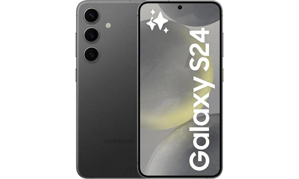 Galaxy S24 product image showing front and back design