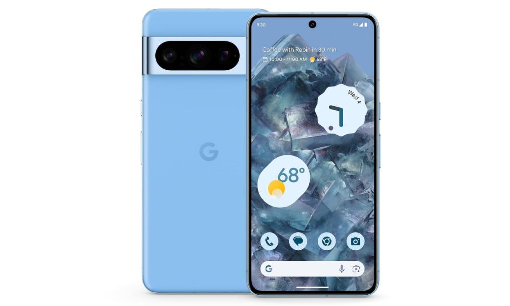 Google Pixel 8 Pro Bay front and back design