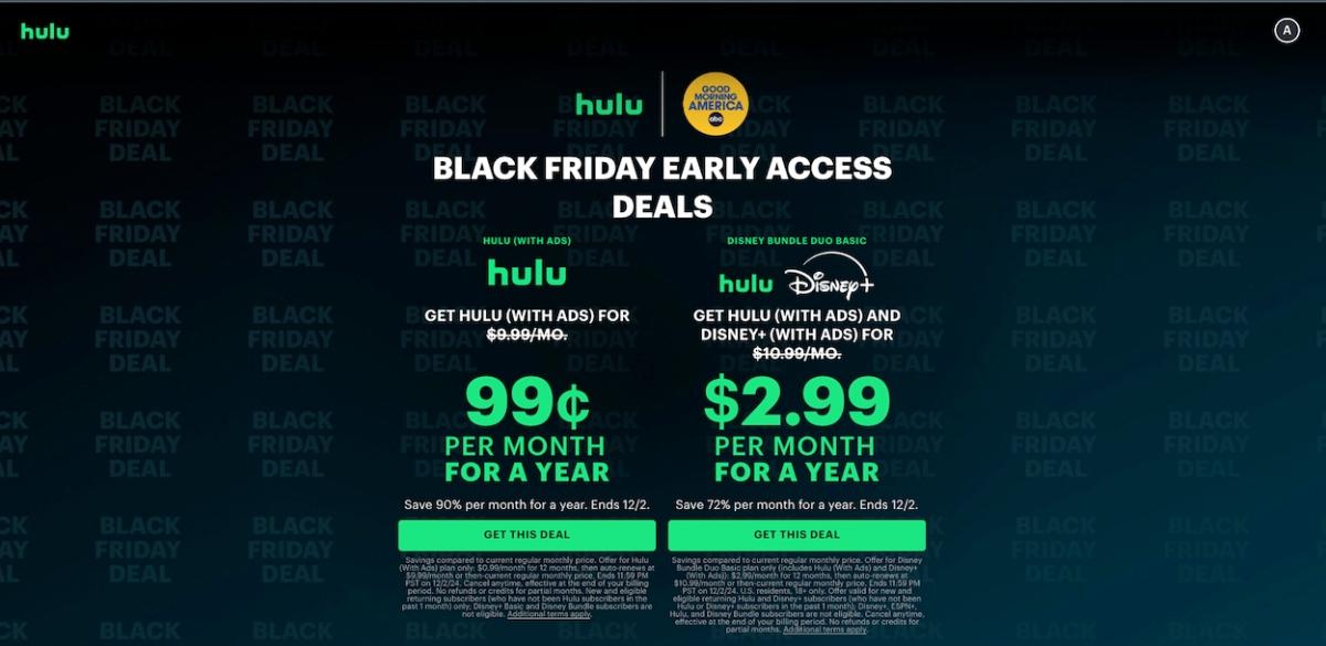 Hulu Black Friday Deal 2024 (Save 90) Beebom