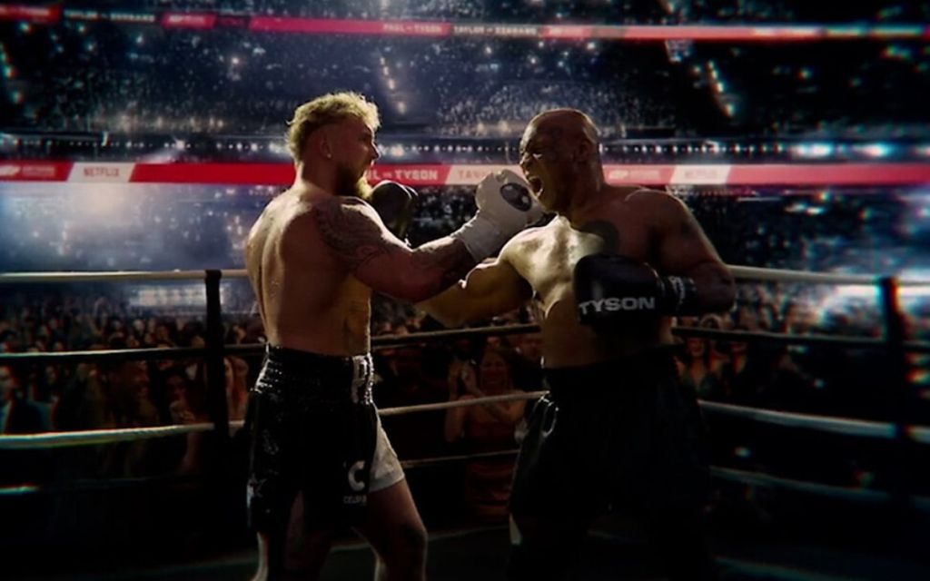 Jake Paul and Mike Tyson posing for the cover  art of Jake Paul Vs. Mike Tyson