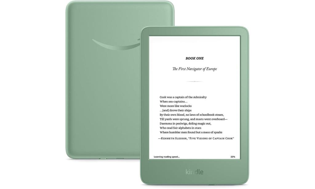 Kindle 11th Gen product image showing front and back design