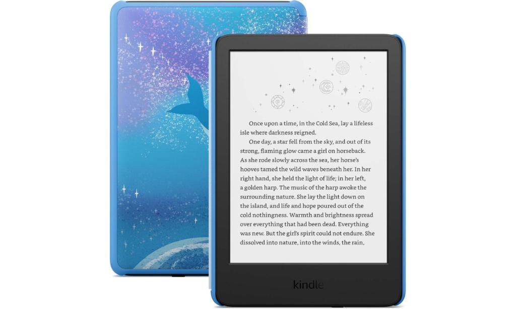 Kindle Kids Space Whale front and back design