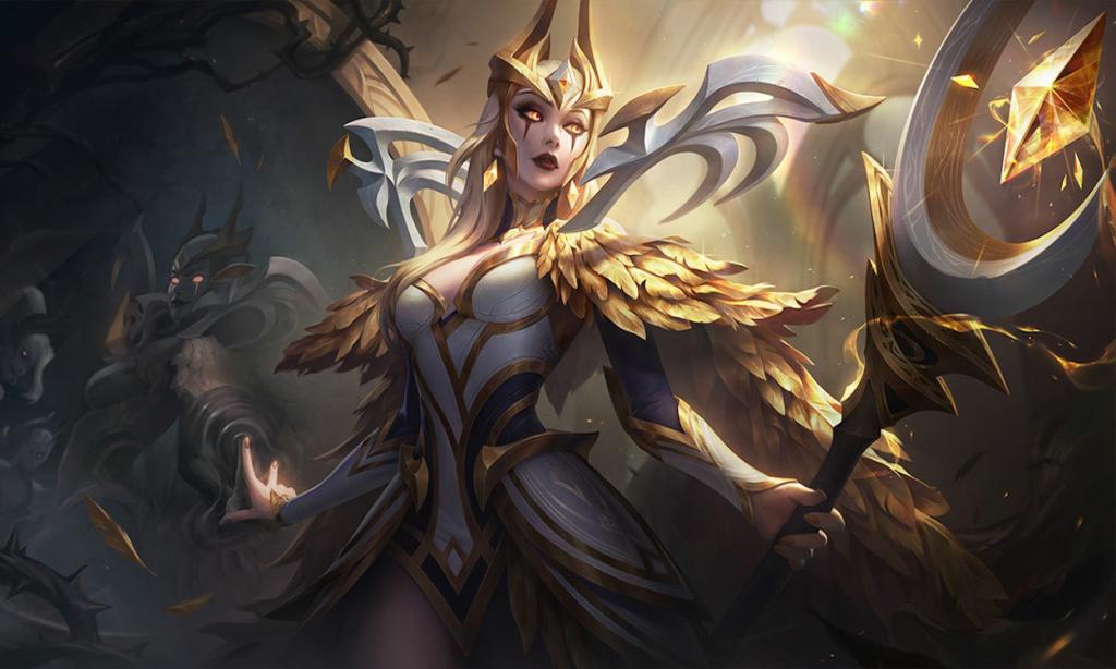 Leblanc in a yellow outfit in League of Legends.