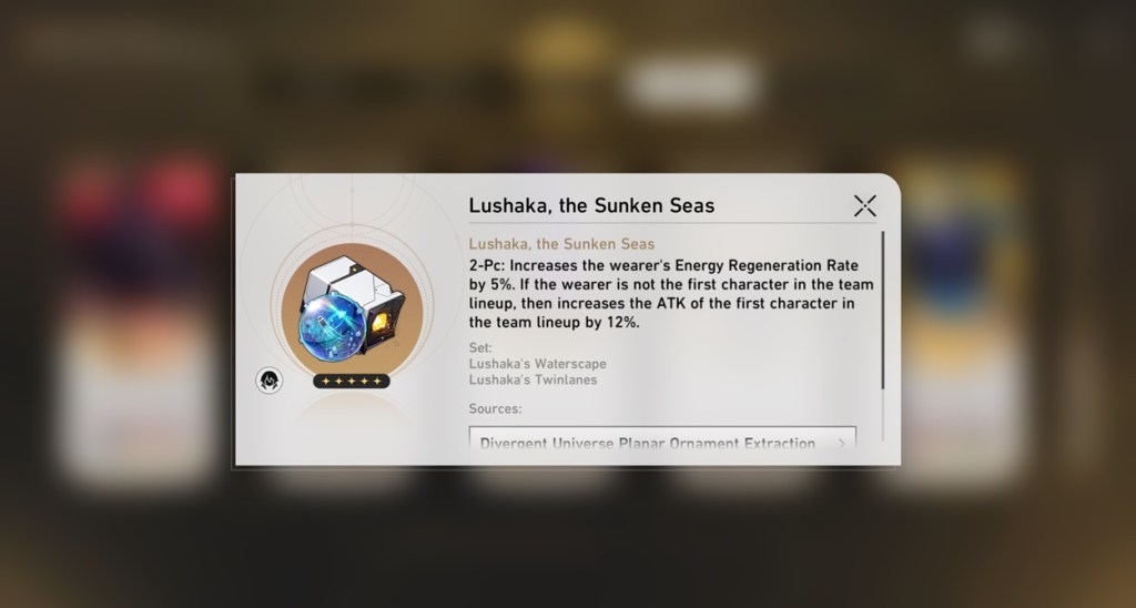 Lushaka, the Sunken Seas Honkai Star Rail Planar Ornament