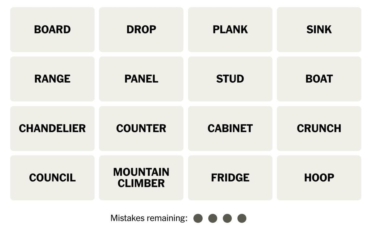 NYT Connections November 2 Grid