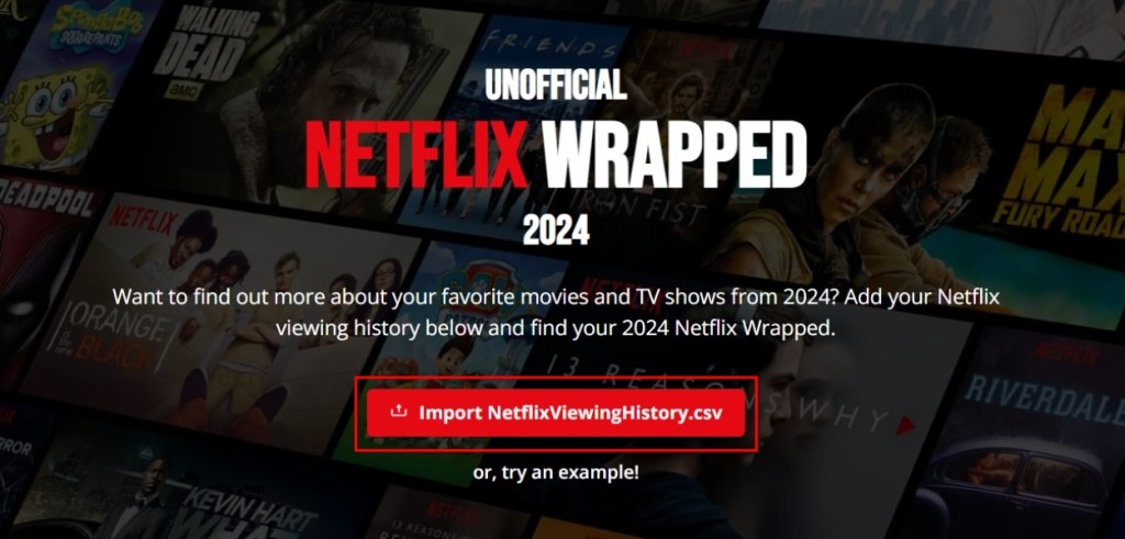 Click on “Import NetflixViewingHistory.csv“