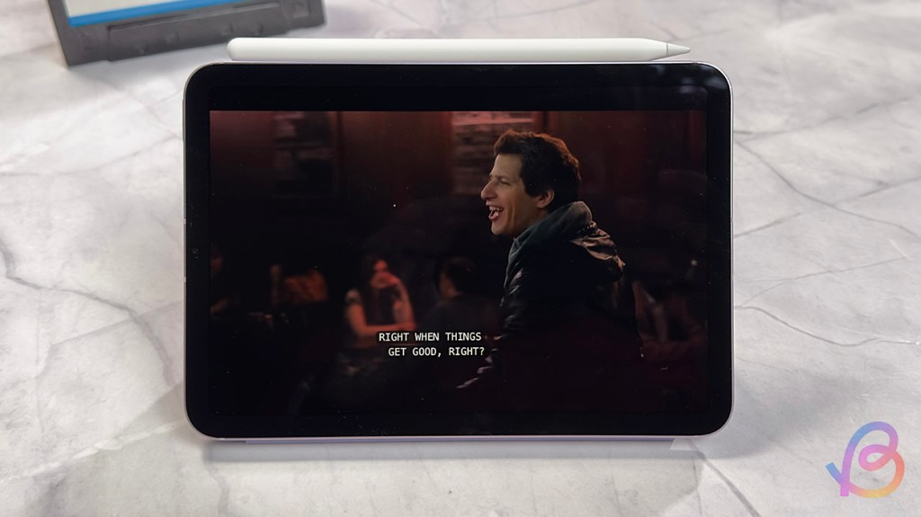 Netflix TV show playing on iPad mini 7 display