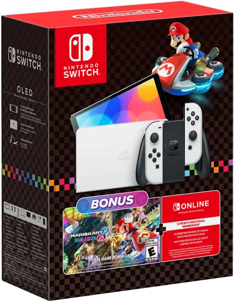 Nintendo Switch OLED Mario Kart 8 Deluxe Bundle