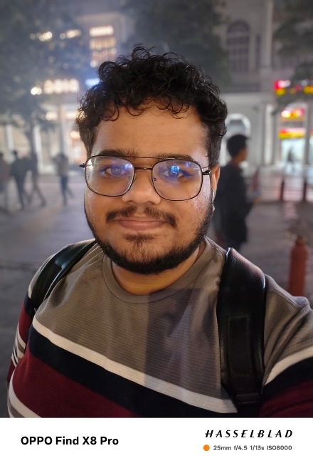 Oppo Find X8 Pro Night Time Selfie Portrait Shot