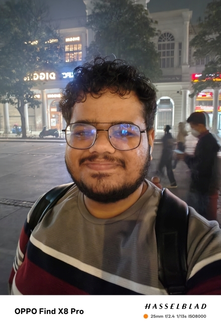 Oppo Find X8 Pro Night Time Selfie Shot