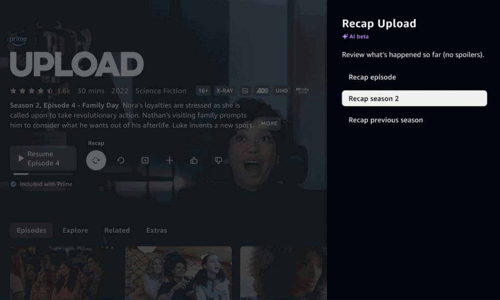 Prime Video X-Ray Recaps location