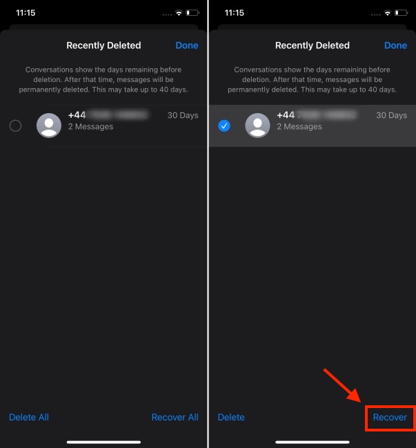 Recover Deleted Messages on iPhone without backup