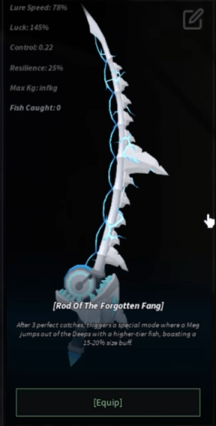 Rod of The Forgotten Fang Stats