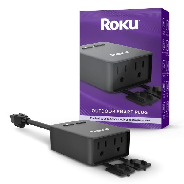 Roku smart plug product image with packaging